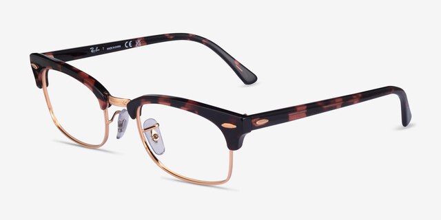 Ray-Ban RB3916V Pink Tortoise AcetateEyeglass Frames from EyeBuyDirect, Angle View