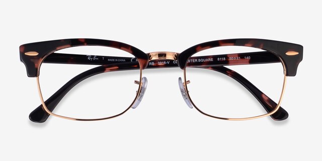 Ray-Ban RB3916V Pink Tortoise AcetateEyeglass Frames from EyeBuyDirect, Closed View