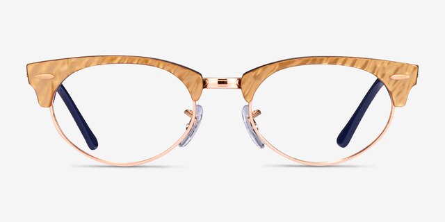 Ray-Ban RB3946V Shiny Gold AcetateEyeglass Frames from EyeBuyDirect, Front View