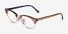 Ray-Ban RB3946V Shiny Gold AcetateEyeglass Frames from EyeBuyDirect, Angle View
