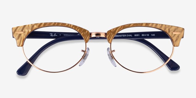 Ray-Ban RB3946V Shiny Gold AcetateEyeglass Frames from EyeBuyDirect, Closed View