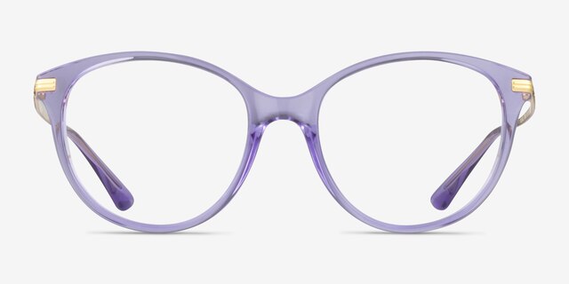 Vogue Eyewear VO5423 Transparent Purple MetalEyeglass Frames from EyeBuyDirect, Front View