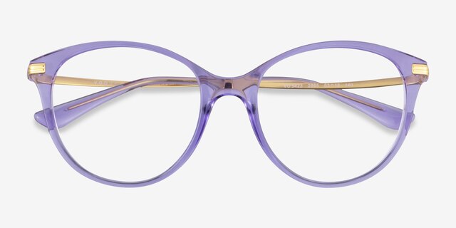 Vogue Eyewear VO5423 Transparent Purple MetalEyeglass Frames from EyeBuyDirect, Closed View