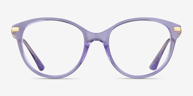 Vogue Eyewear VO5423 Transparent Violet MetalEyeglass Frames from EyeBuyDirect, Front View