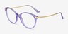 Vogue Eyewear VO5423 Transparent Violet MetalEyeglass Frames from EyeBuyDirect, Angle View