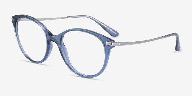 Vogue Eyewear VO5423 Clear Blue MetalEyeglass Frames from EyeBuyDirect, Angle View