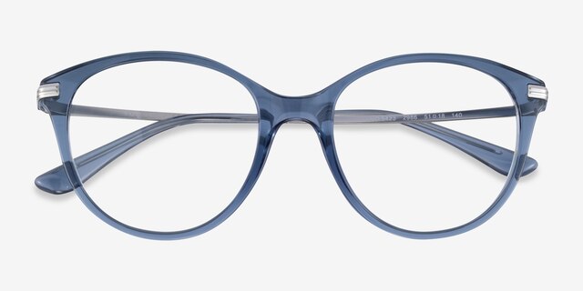Vogue Eyewear VO5423 Clear Blue MetalEyeglass Frames from EyeBuyDirect, Closed View