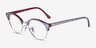 Ray-Ban RB4246V Clubround Shiny Gray AcetateEyeglass Frames from EyeBuyDirect, Angle View