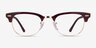 Ray-Ban RB5154 Clubmaster Brown Rose Gold AcetateEyeglass Frames from EyeBuyDirect, Front View