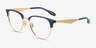 Ray-Ban RB6396 Blue Gold AcetateEyeglass Frames from EyeBuyDirect, Angle View