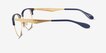 Ray-Ban RB6396 Blue Gold MetalEyeglass Frames from EyeBuyDirect, Side View