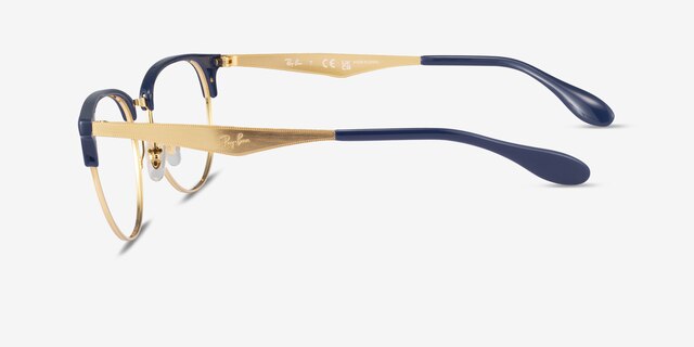 Ray-Ban RB6396 Blue Gold AcetateEyeglass Frames from EyeBuyDirect, Side View