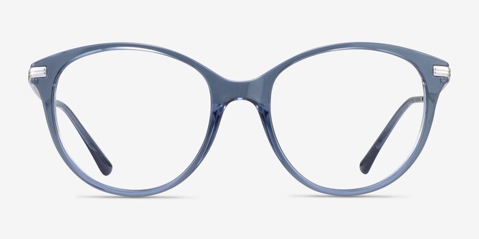 Vogue Eyewear VO5423 Clear Blue Silver Metal Eyeglass Frames from EyeBuyDirect
