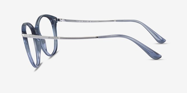 Vogue Eyewear VO5423 Clear Blue Silver MetalEyeglass Frames from EyeBuyDirect, Side View