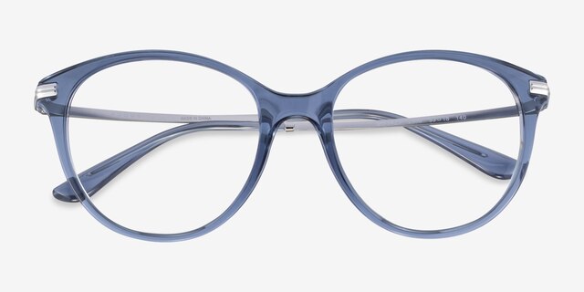 Vogue Eyewear VO5423 Clear Blue Silver MetalEyeglass Frames from EyeBuyDirect, Closed View