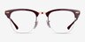 Ray-Ban RB3716VM Dark Purple MetalEyeglass Frames from EyeBuyDirect, Front View