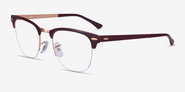 Ray-Ban RB3716VM Dark Purple MetalEyeglass Frames from EyeBuyDirect, Angle View