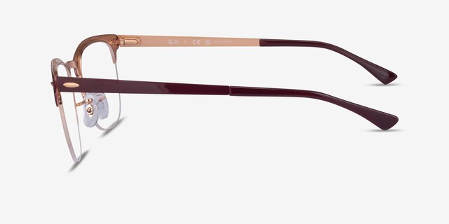 Ray-Ban RB3716VM Dark Purple MetalEyeglass Frames from EyeBuyDirect, Side View