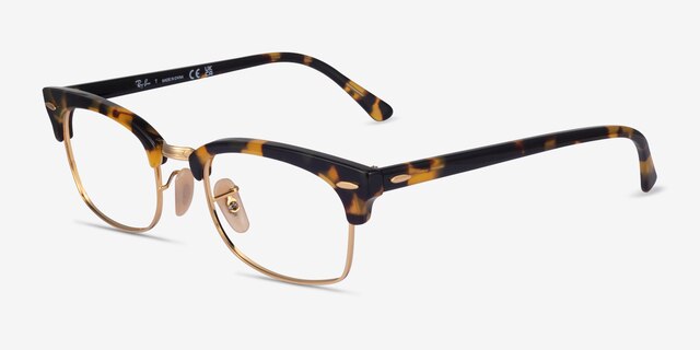 Ray-Ban RB3916V Gold Tortoise AcetateEyeglass Frames from EyeBuyDirect, Angle View