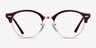 Ray-Ban RB4246V Clubround Dark Purple Gold AcetateEyeglass Frames from EyeBuyDirect, Front View
