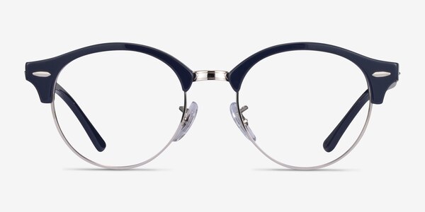 Ray-Ban RB4246V Clubround Navy Silver Acetate Eyeglass Frames