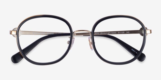Coach HC5129 Black Gold AcetateEyeglass Frames from EyeBuyDirect, Closed View