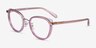 Coach HC5154 Transparent Pink AcetateEyeglass Frames from EyeBuyDirect, Angle View