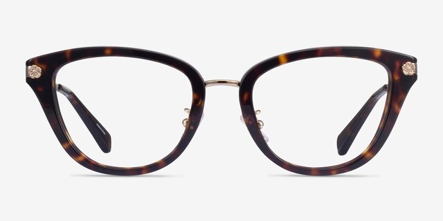 Coach HC6141 Dark Tortoise AcetateEyeglass Frames from EyeBuyDirect, Front View