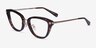 Coach HC6141 Dark Tortoise AcetateEyeglass Frames from EyeBuyDirect, Angle View