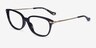 Coach HC6185 Shiny Black AcetateEyeglass Frames from EyeBuyDirect, Angle View