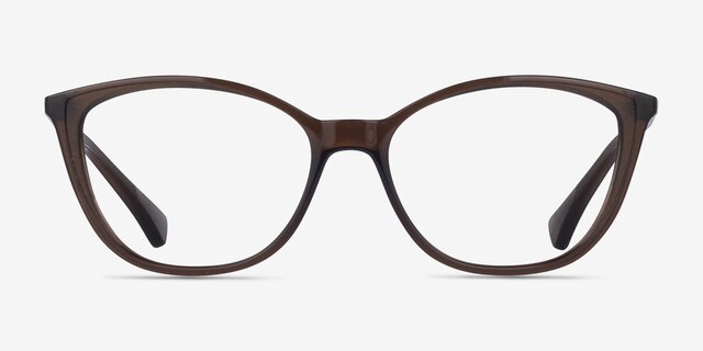 Ralph RA7114 Brown MetalEyeglass Frames from EyeBuyDirect, Front View