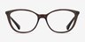 Ralph RA7114 Brown MetalEyeglass Frames from EyeBuyDirect, Front View