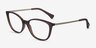 Ralph RA7114 Brown MetalEyeglass Frames from EyeBuyDirect, Angle View