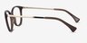 Ralph RA7114 Brown MetalEyeglass Frames from EyeBuyDirect, Side View