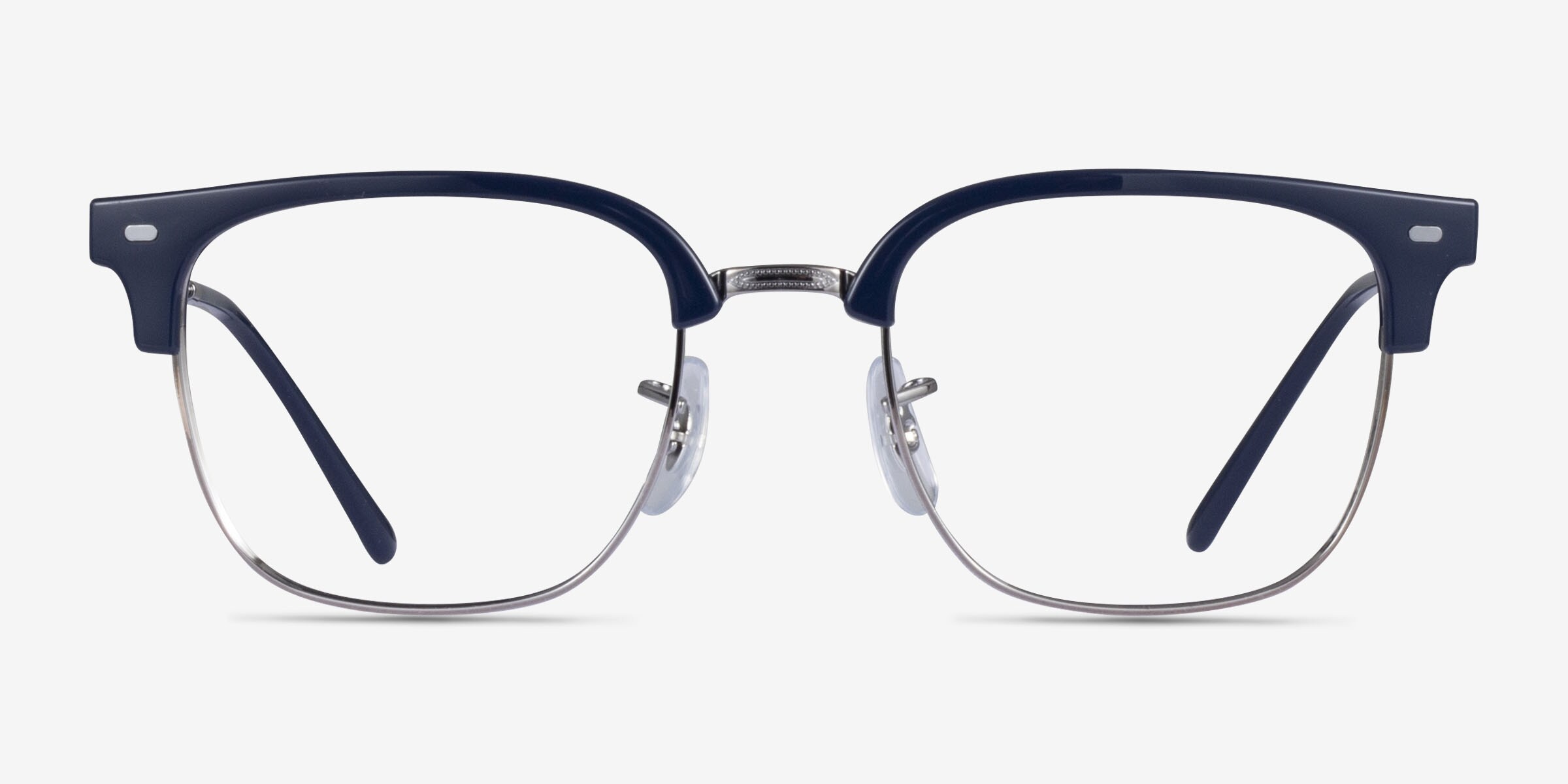 Ray-Ban RB7216 New Clubmaster - Browline Blue Silver Frame