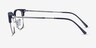 Ray-Ban RB7216 New Clubmaster Blue Silver PlasticEyeglass Frames from EyeBuyDirect, Side View