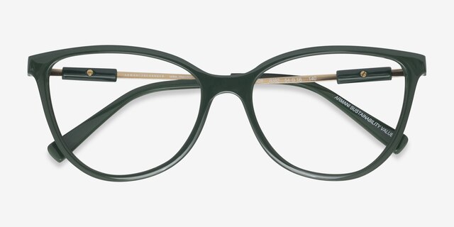 Armani Exchange AX3128 Vert Éco-responsableMontures de lunettes de vue d'EyeBuyDirect, Vue Rapprochée