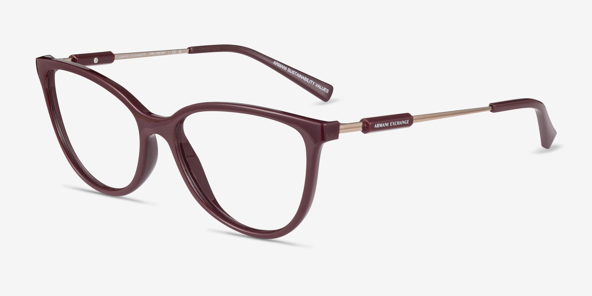 Armani Exchange AX3128 - Cat Eye Red Frame Glasses For Women  display picture 3