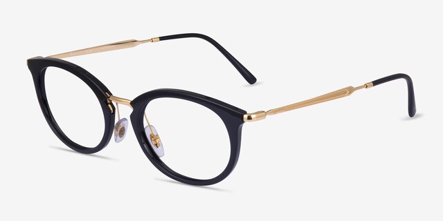 Ray-Ban RB7255 Black Plastic-metalEyeglass Frames from EyeBuyDirect, Angle View