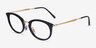 Ray-Ban RB7255 Black Plastic-metalEyeglass Frames from EyeBuyDirect, Angle View