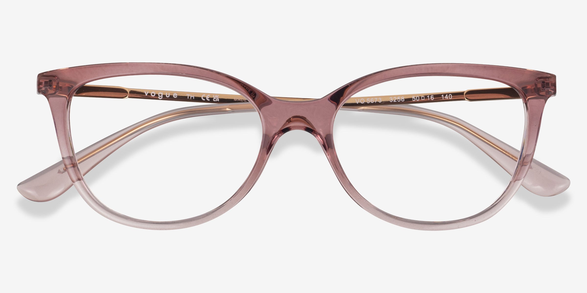 Vogue VO2962 2313 Eyeglasses - Fuxia Frame 51mm Vogue Eyewear VO5423 2987 Transparent Fuchsia Eyeglasses  main image 2
