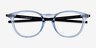 Oakley Pitchman R Transparent Blue PlastiqueMontures de lunettes de vue d'EyeBuyDirect, Vue Rapprochée