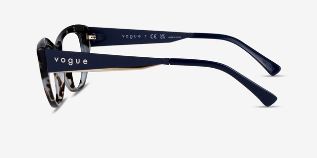 Vogue Eyewear VO5560 Blue Tortoise AcetateEyeglass Frames from EyeBuyDirect, Side View