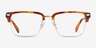 Coach HC6253 Caramel Tortoise Acetate-metalEyeglass Frames from EyeBuyDirect, Front View