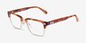 Coach HC6253 Caramel Tortoise Acetate-metalEyeglass Frames from EyeBuyDirect, Angle View