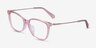 Swarovski SK2010F Transparent Rose AcétateMontures de lunettes de vue d'EyeBuyDirect, Vue d'Angle