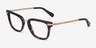 Swarovski SK2018 Écaille Noire AcétateMontures de lunettes de vue d'EyeBuyDirect, Vue d'Angle