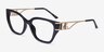 Michael Kors MK4140U Bierzo Noir MétalMontures de lunettes de vue d'EyeBuyDirect, Vue d'Angle