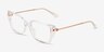 Michael Kors MK4134U Crete Transparent Plastic-metalMontures de lunettes de vue d'EyeBuyDirect, Vue d'Angle