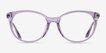 Armani Exchange AX3109F Shiny Transparent Violet AcetateEyeglass Frames from EyeBuyDirect, Front View